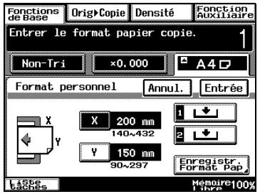 KONICA MINOLTA DI3510F - Pour définir un format de papier non-standard (personnalisé) - 3