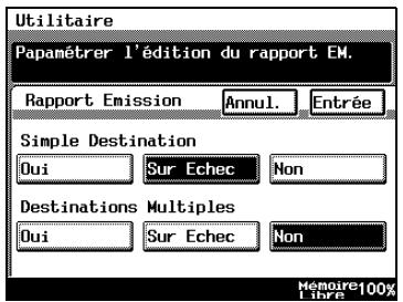KONICA MINOLTA DI3510F - Comment configurer le rapport d'émission - 3