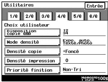 KONICA MINOLTA DI3510F - Pour définir la fonction “Densité impression” - 1