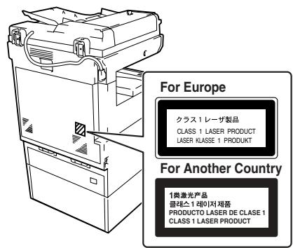 KONICA MINOLTA DI3510F - Etiquette Sécurité Laser - 1