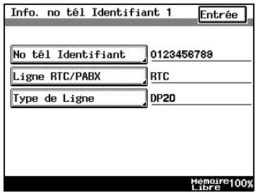 KONICA MINOLTA DI3510F - Comment configurer les informations du numéro de téléphone du télécopieur - 5