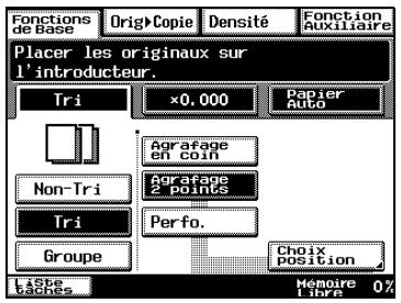 KONICA MINOLTA DI3510F - Réaliser des copies avec le paramètre d'agrafage - 2