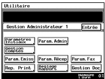 KONICA MINOLTA DI3510F - Comment configurer les informations du numéro de téléphone du télécopieur - 1