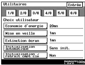 KONICA MINOLTA DI3510F - Pour définir la fonction "Extinction écran" - 1