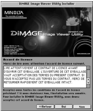 KONICA MINOLTA DIMAGE IMAGE VIEWER UTILITY 1.0 FOR DIMAGE 7/5/X/S304/S404 - Installation sous Macintosh : - 2