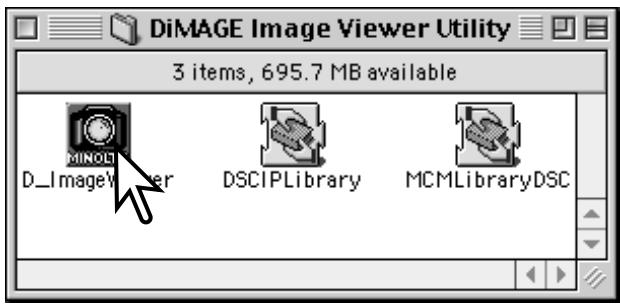 KONICA MINOLTA DIMAGE IMAGE VIEWER UTILITY FOR DIMAGE S404 - Démarrage du DiIMAGE image viewer utility – macintosh - 1
