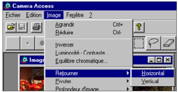 KONICA MINOLTA DIMAGE V SOFTWARE-WIN - RETOURNEMENT D'IMAGE - 1