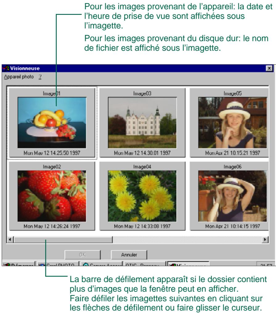 KONICA MINOLTA DIMAGE V SOFTWARE-WIN - Pour visionner les images du disque dur: - 3