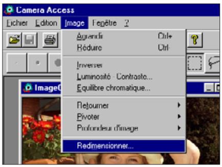 KONICA MINOLTA DIMAGE V SOFTWARE-WIN - MODIFICATIONS DE LA TAILLE D'IMAGE - 1