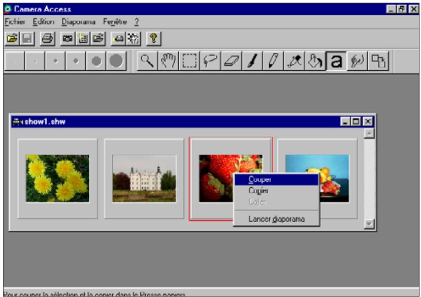 KONICA MINOLTA DIMAGE V SOFTWARE-WIN - Sous-menu diaporama - 1