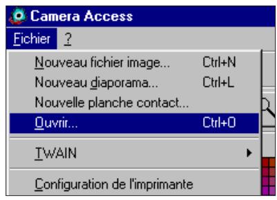KONICA MINOLTA DIMAGE V SOFTWARE-WIN - OUVERTURE D'UN FICHIER IMAGE: - 1