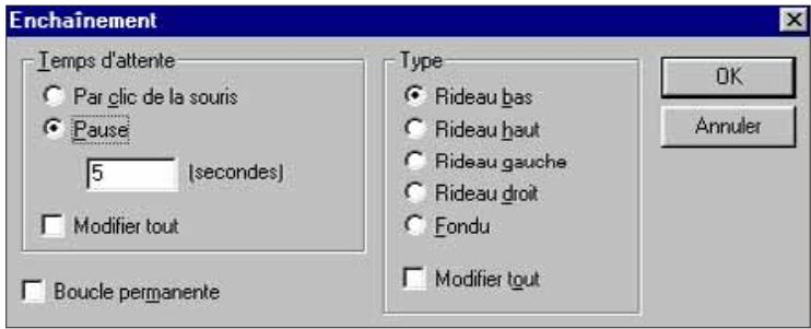KONICA MINOLTA DIMAGE V SOFTWARE-WIN - Options d'effets de passage - 4