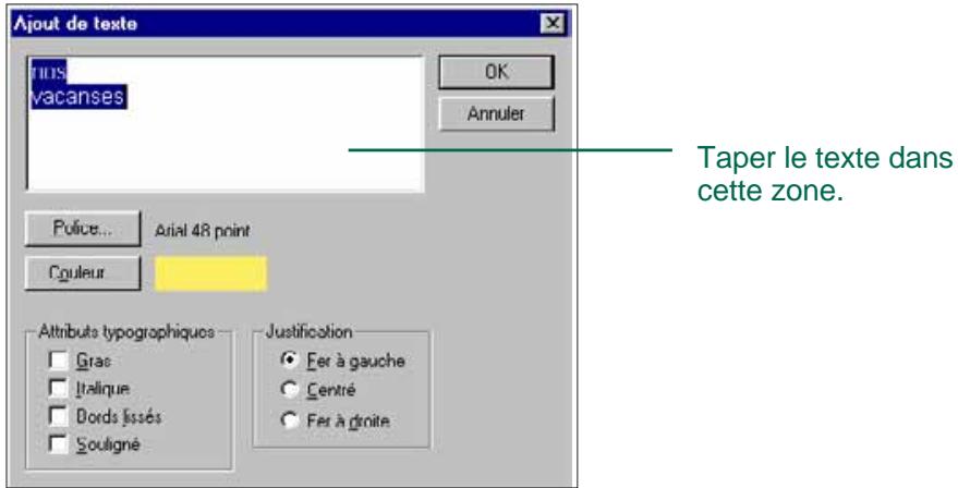 KONICA MINOLTA DIMAGE V SOFTWARE-WIN - INCORPORATION DE TEXTE DANS LES IMAGES - 1