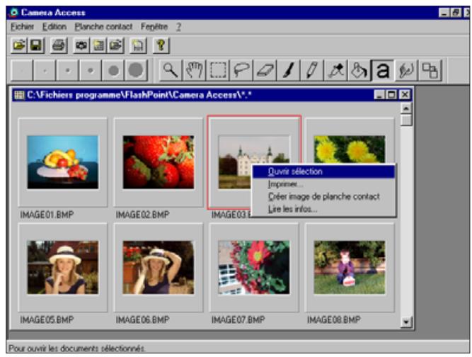 KONICA MINOLTA DIMAGE V SOFTWARE-WIN - Sous-menu "Planche-contact" - 1