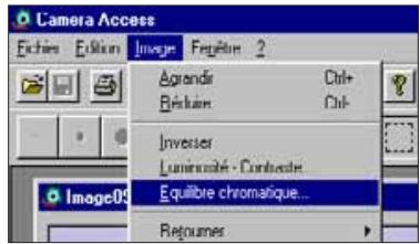 KONICA MINOLTA DIMAGE V SOFTWARE-WIN - RÉGLAGE DE LA BALANCE COULEUR - 2