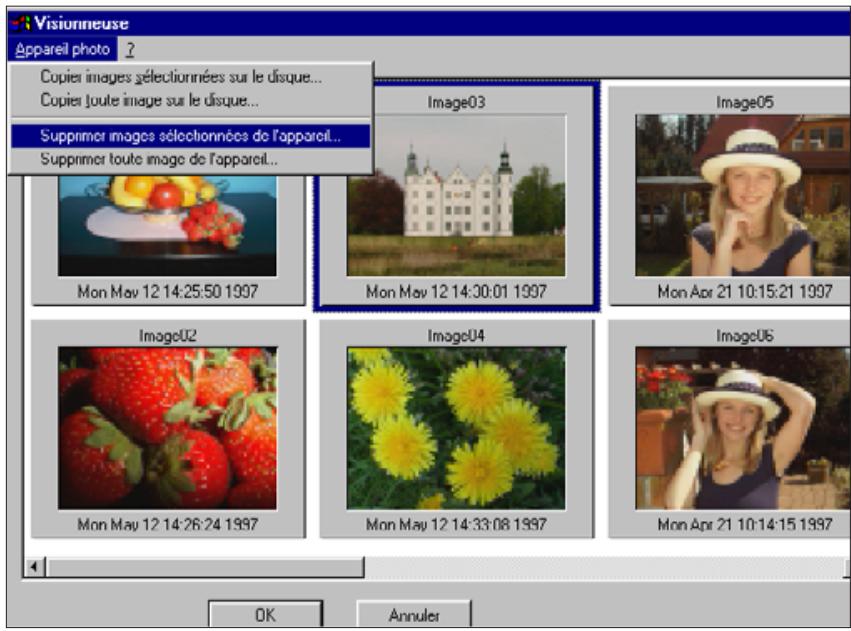 KONICA MINOLTA DIMAGE V SOFTWARE-WIN - SUPPRESSION SÉLECTIVE D'IMAGES - 1