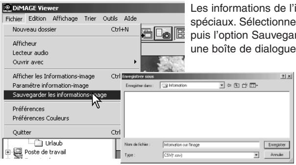 KONICA MINOLTA DIMAGE VIEWER VER2.0 - Afficher et sauvegarder les informations des images - 2