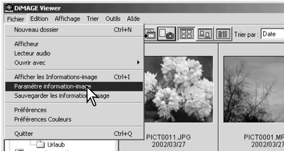 KONICA MINOLTA DIMAGE VIEWER VER2.0 - Réglage des informations des images - 1