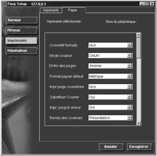 KONICA MINOLTA FIERY X3E FOR CF2001P - Pour définir les options du PAPIER - 1