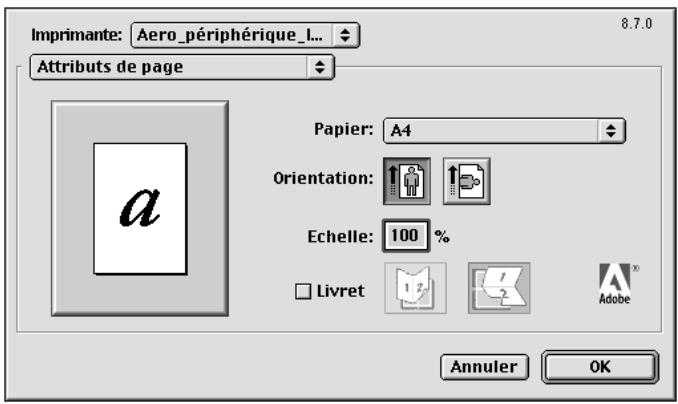KONICA MINOLTA FIERY Z5 FOR CF2001 - POUR DÉFINIR LES OPTIONS D'IMPRESSION ET IMPRIMER AVEC LE PILOTÉ D'IMPRIMANTE ADOBEPS : - 1