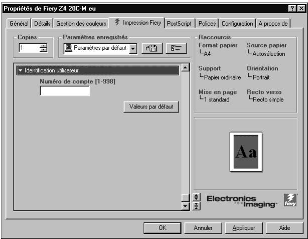 KONICA MINOLTA FIERY Z5 FOR CF2001 - Cliquez sur la barre des options d'impression Source papier. - 4