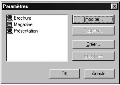 KONICA MINOLTA FIERY Z5 FOR CF2001 - POUR IMPORTER DES PARAMÉTRES ENREGISTRÉS : - 2