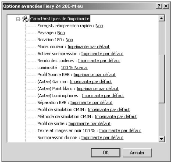 KONICA MINOLTA FIERY Z5 FOR CF2001 - Définition des options et impression sous Windows 2000 - 4