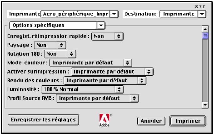 KONICA MINOLTA FIERY Z5 FOR CF2001 - POUR DÉFINIR LES OPTIONS D'IMPRESSION ET IMPRIMER AVEC LE PILOTÉ D'IMPRIMANTE ADOBEPS : - 4