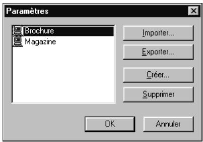 KONICA MINOLTA FIERY Z5 FOR CF2001 - POUR EXPORTER DES PARAMÉTRES ENREGISTRÉS : - 1