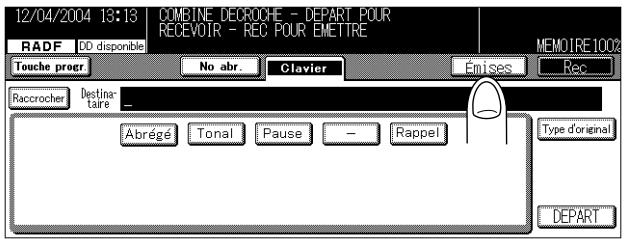 12/04/2004 13:13 | COMBINE DECROCHE - DEPART POUR RECEVOIR - REC POUR EMETTRE RADF DD disponible Touche progr No abr. Clavier Énises Rec Raccrocher Destina taire - Abrégé Tonal Pause - Rappel Type d'original DEPART