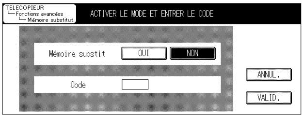 KONICA MINOLTA FK 103 - Appuyez sur OUI et replisssez la zone Code en indiquant le code d'accès requis pour imprimer le document reçu. - 1