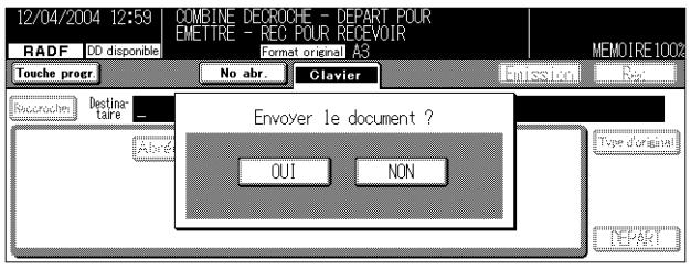KONICA MINOLTA FK 103 - Dès que vous entendez la tonalité, appuyez sur [DéPART], l'écran Combiné décroché étant affché. - 1