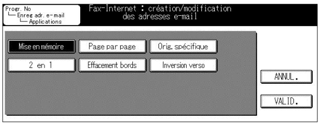KONICA MINOLTA FK 103 - 15.Appuyez sur Applications, la touche de la fonction à enregistrer et sur VALID. - 1