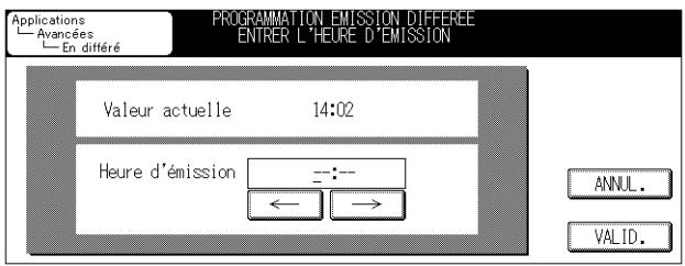 KONICA MINOLTA FK 103 - Indiquez l'heure de début de la communication à l'aide du pavé numérique. - 1