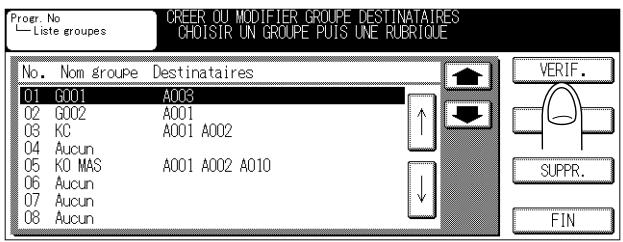 KONICA MINOLTA FK 103 - Pour supprimer un destinataire d'un groupe de numérotation - 1