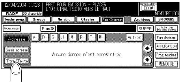 KONICA MINOLTA FK 103 - Appuyez sur Titre/Texte. - 1