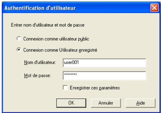 KONICA MINOLTA HDD TWAIN FR 101 - Saisissez le nom d'utilisateur et le mot de passer, puis cliquez sur [OK]. - 1