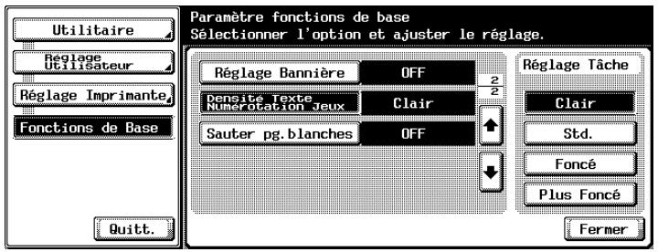KONICA MINOLTA IC 204 PH2 CONTROLLER - Appuyez sur la touche correspondant au réglage désiré. - 1