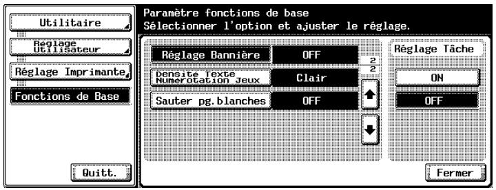 KONICA MINOLTA IC 204 PH2 CONTROLLER - Appuyez sur la touche correspondant au réglage désiré. - 1