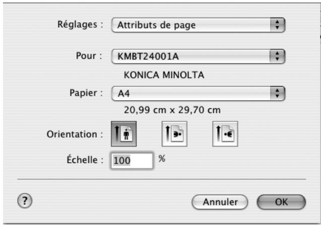 KONICA MINOLTA IC 204 PH2 CONTROLLER - Pour afficher la boîte de dialogue Format d'impression - 1