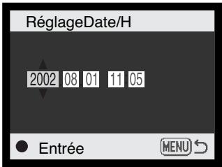 KONICA MINOLTA DIMAGE X - Réglage de la date et de l'heure - 7