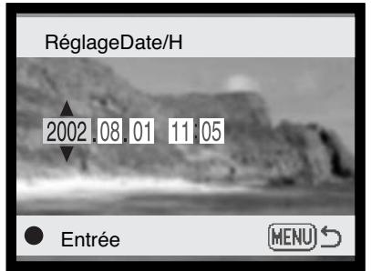 KONICA MINOLTA DIMAGE X - Réglage de la date et de l'heure - 1