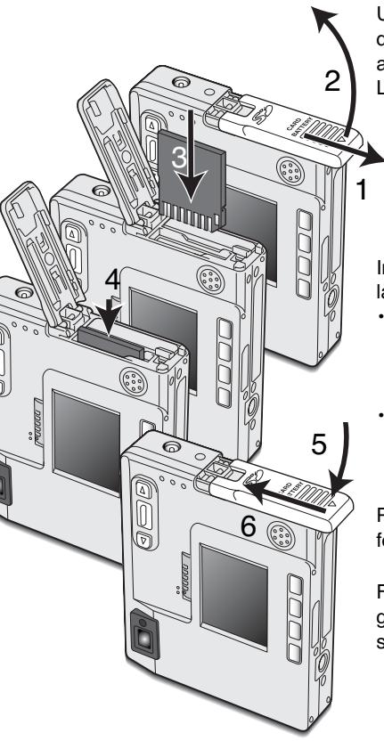 KONICA MINOLTA DIMAGE X - Installation et retrait d'une carte mémoire - 1