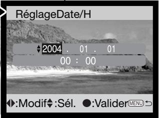 KONICA MINOLTA DIMAGE X21 - Options du menu en mode Réglage - 6