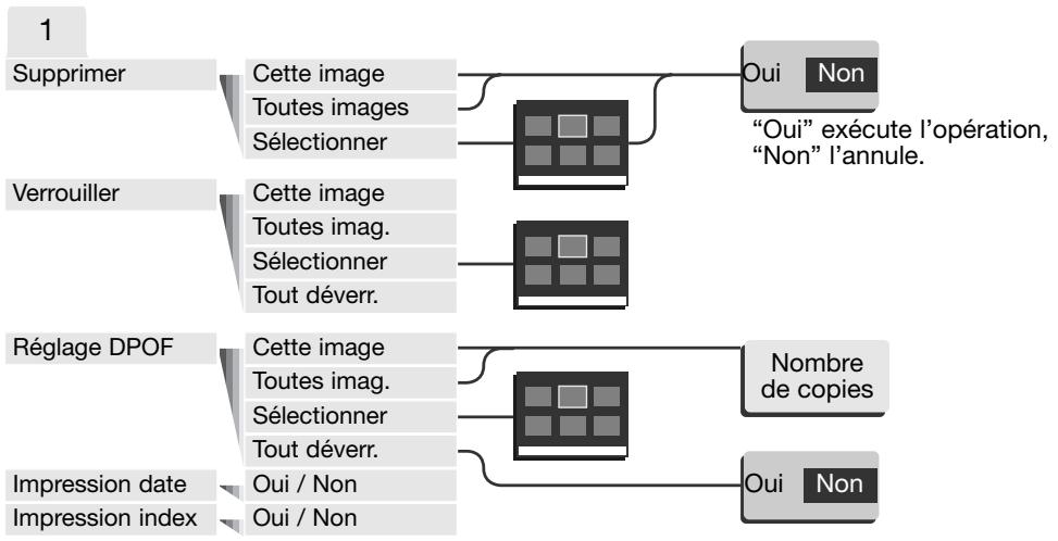 KONICA MINOLTA DIMAGE X31 - Options du menu en mode Lecture - 1