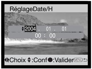 KONICA MINOLTA DIMAGE X31 - RéGLAGE DE LA DATE ET DE L'HEURE - 2