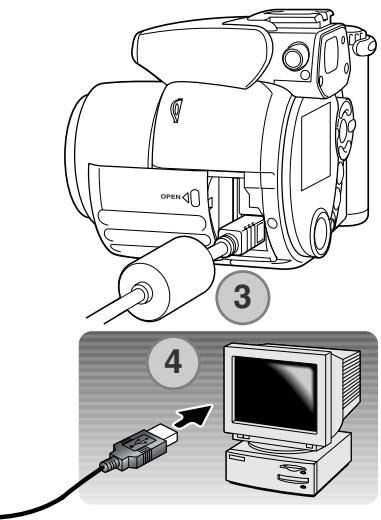 KONICA MINOLTA DIMAGE Z1 - Connexion de l'appareil à un micro-ordinateur - 1