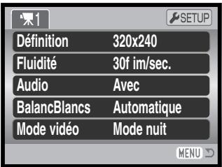 KONICA MINOLTA DIMAGE Z1 - Navigation dans les menus d'enregistrement - 13