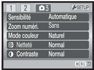 KONICA MINOLTA DIMAGE Z10 - Navigation dans les menus d'enregistrement - 18