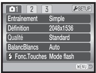 KONICA MINOLTA DIMAGE Z10 - Navigation dans les menus d'enregistrement - 16